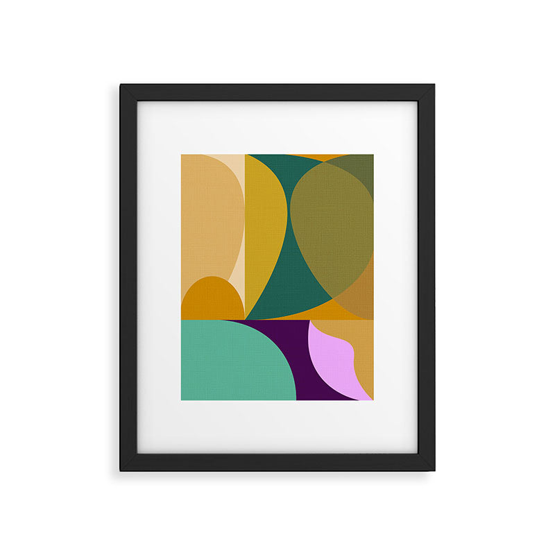 shapes mid century fall Framed Art Print Gallery Image 5