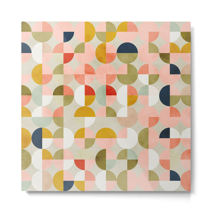 shapes mid century modern abstract Metal Print Gallery Image 1