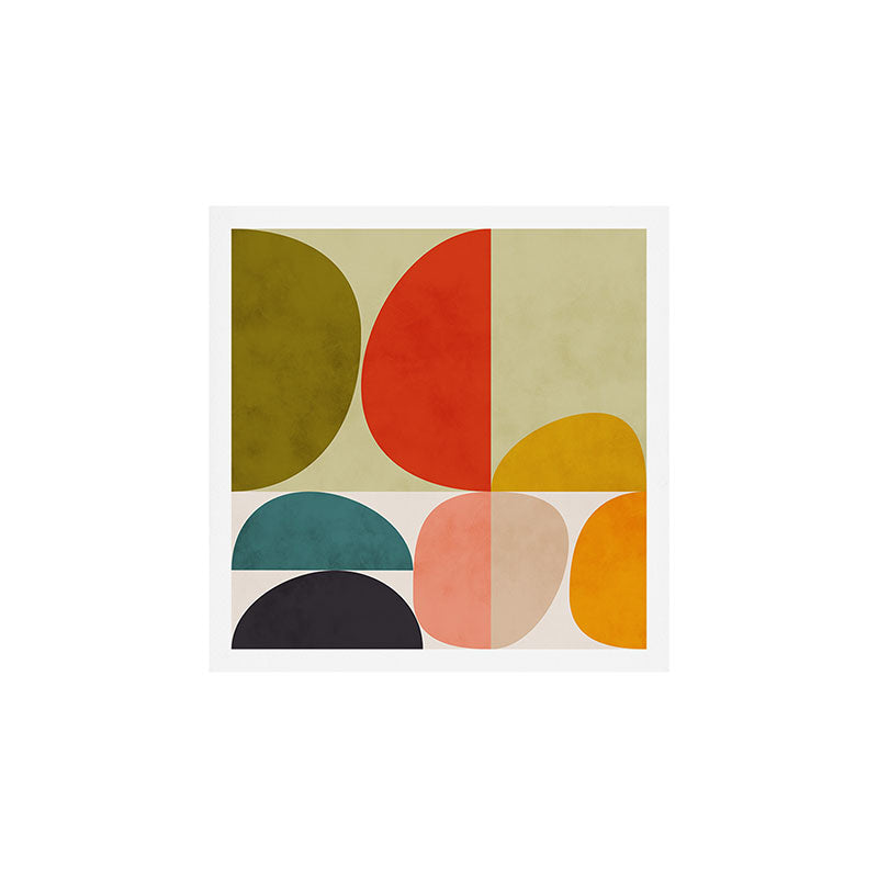 shapes of mid century geometry art Art Print Gallery Image 1