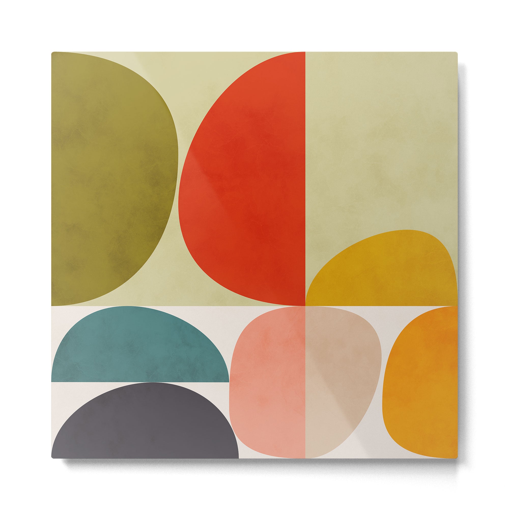 shapes of mid century geometry art Metal Print Gallery Image 2