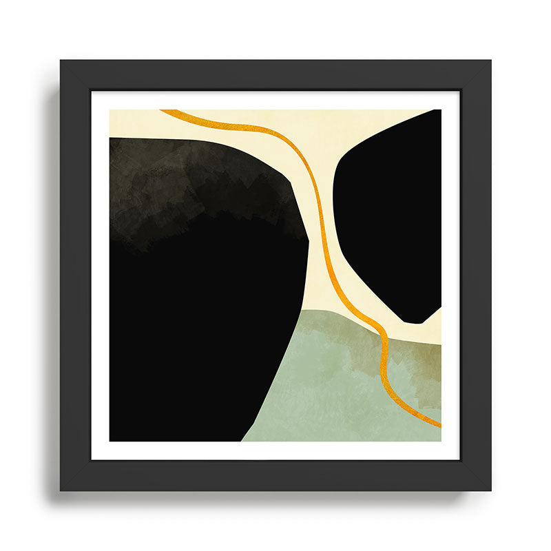 shapes organic mid century modern Framed Art Print Gallery Image 1