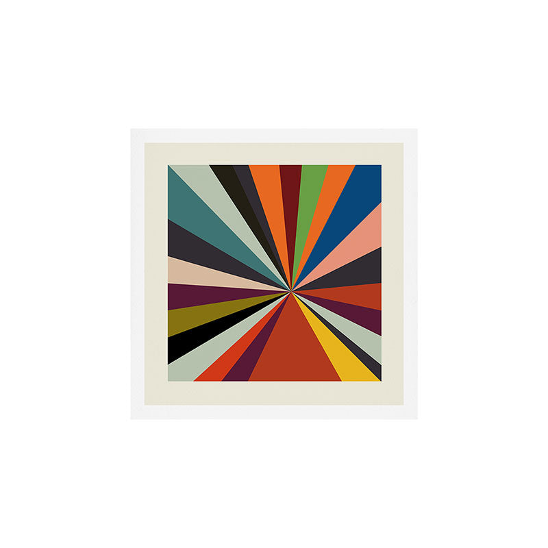 stripes rays geometric retro Art Print Gallery Image 1