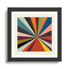 stripes rays geometric retro Framed Art Print Gallery Image 1