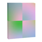 summer gradient pastel checker Canvas Print Gallery Image 8