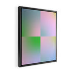 summer gradient pastel checker Framed Canvas Print Gallery Image 2