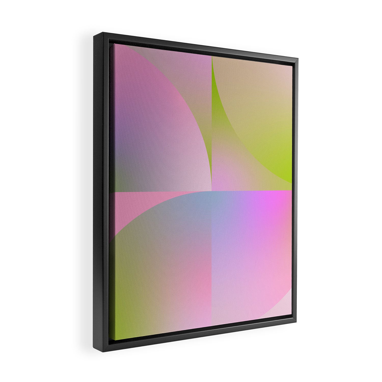 summer pastel gradient shape 1 Framed Canvas Print Gallery Image 2