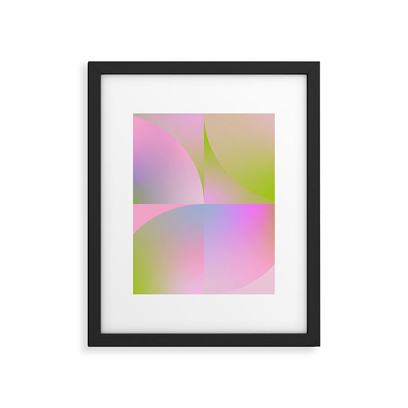 summer pastel gradient shape 1 Framed Art Print Gallery Image 6