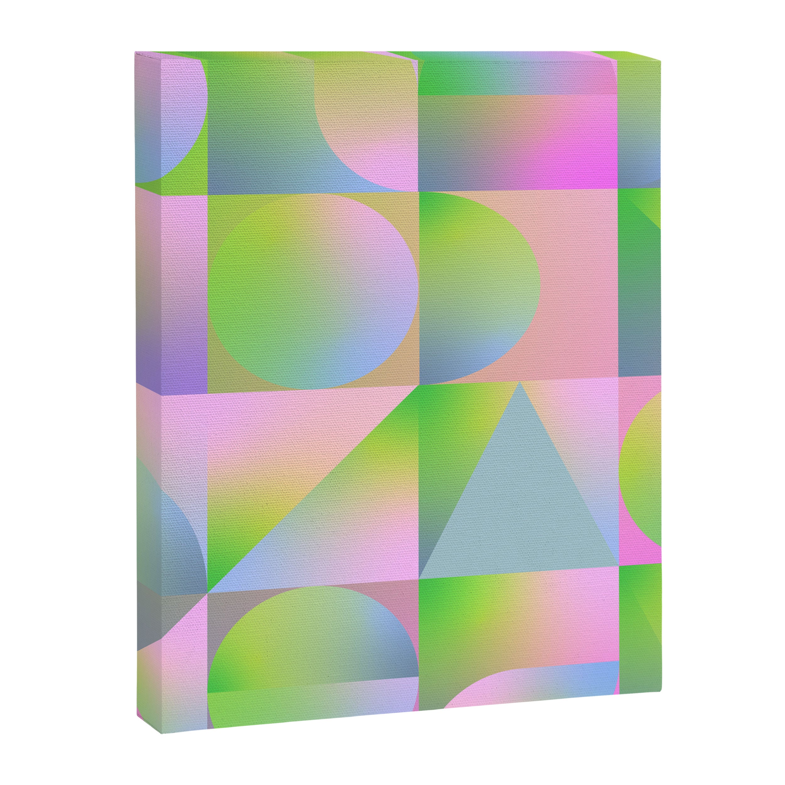 summer pastel gradient shapes Canvas Print Gallery Image 8