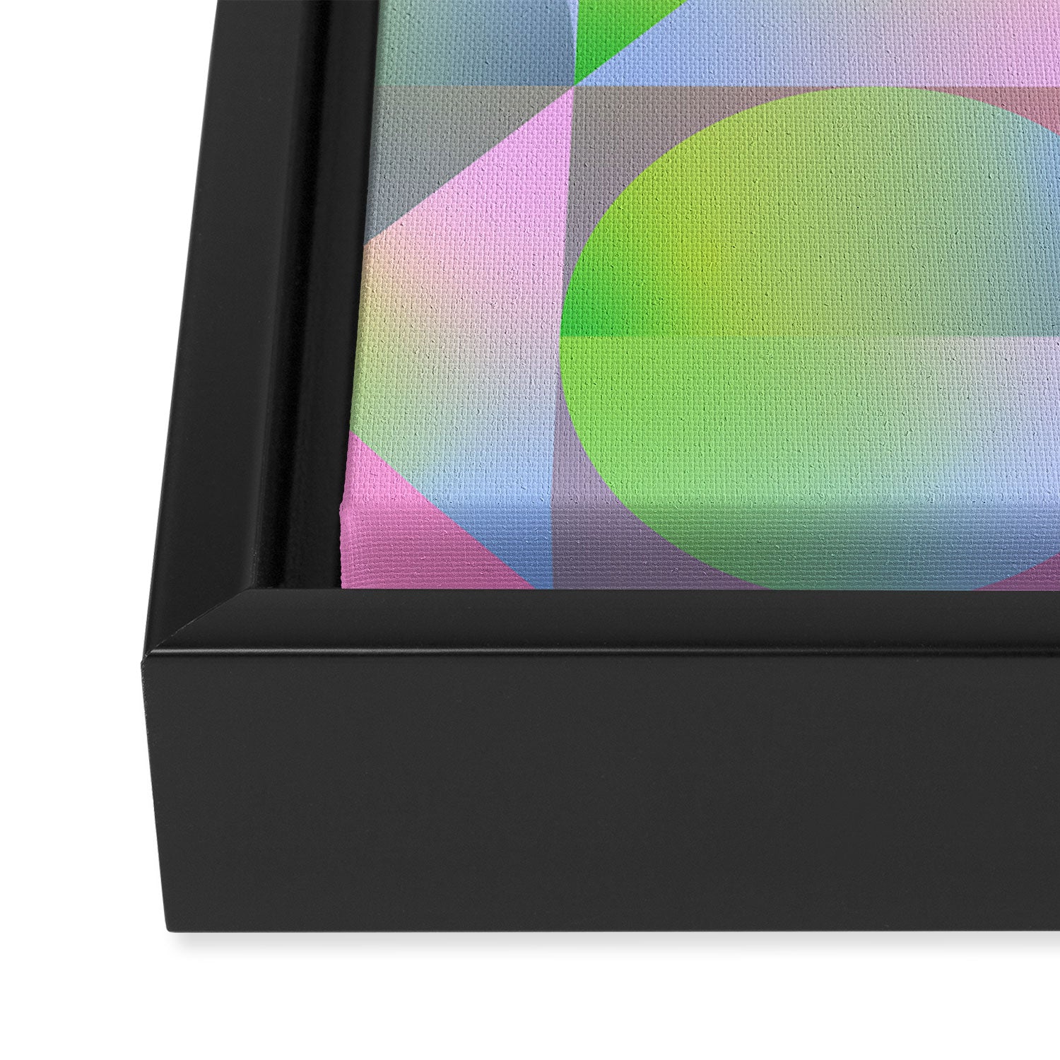 summer pastel gradient shapes Framed Canvas Print Gallery Image 3