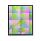 summer pastel gradient shapes Framed Canvas Print Gallery Image 8