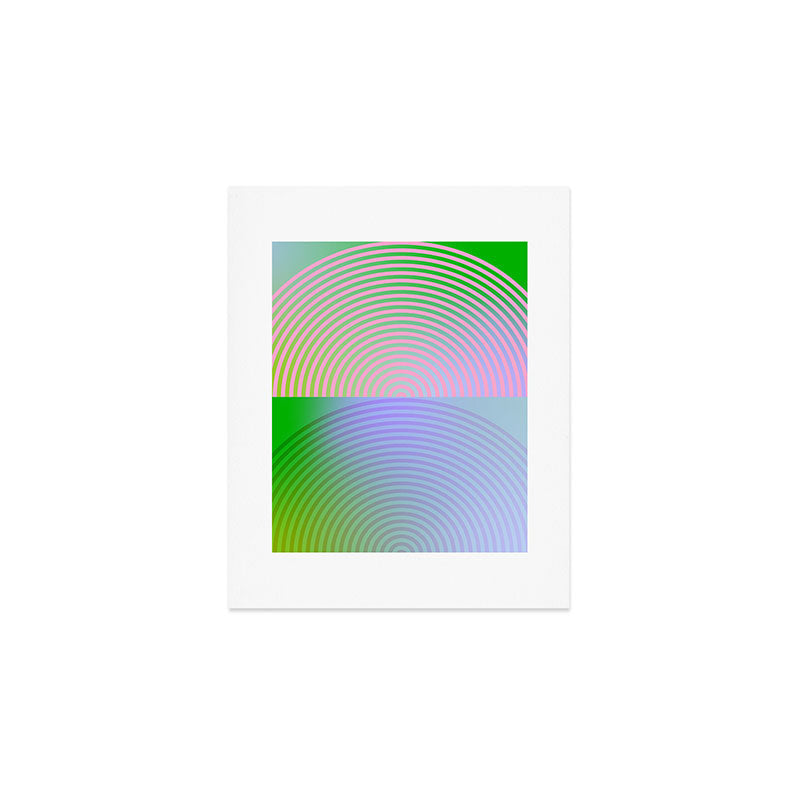 summer pastel gradient shapes Art Print Gallery Image 1