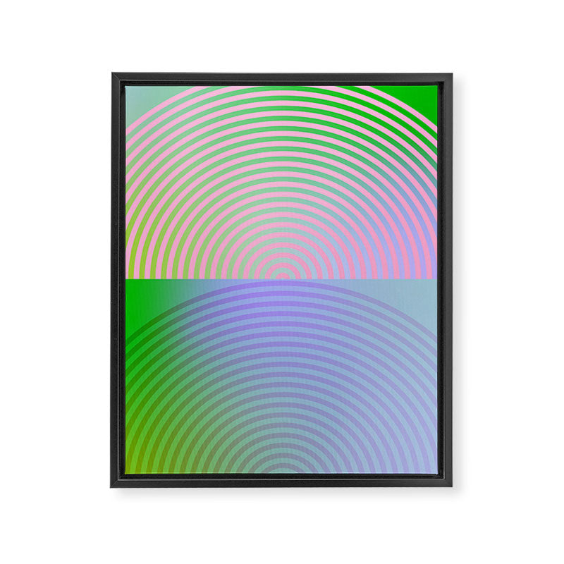 summer pastel gradient shapes Framed Canvas Print Gallery Image 8