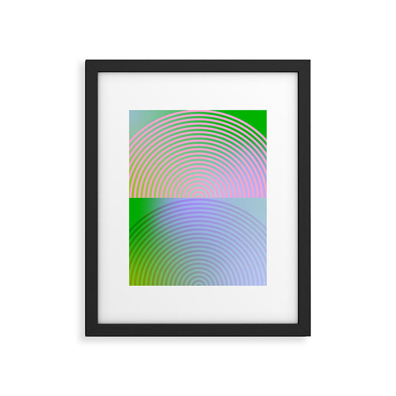 summer pastel gradient shapes Framed Art Print Gallery Image 6