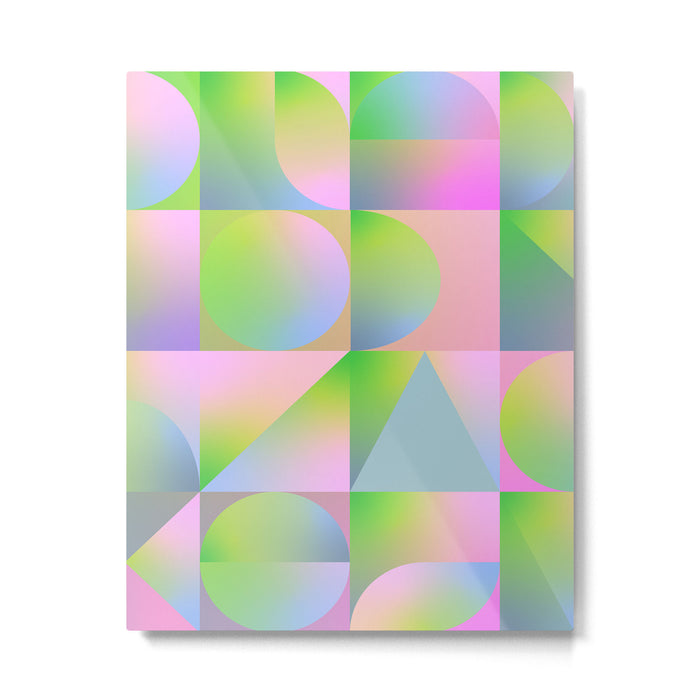 summer pastel gradient shapes Metal Print Gallery Image 1