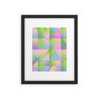 summer pastel gradient shapes Framed Art Print Gallery Image 6