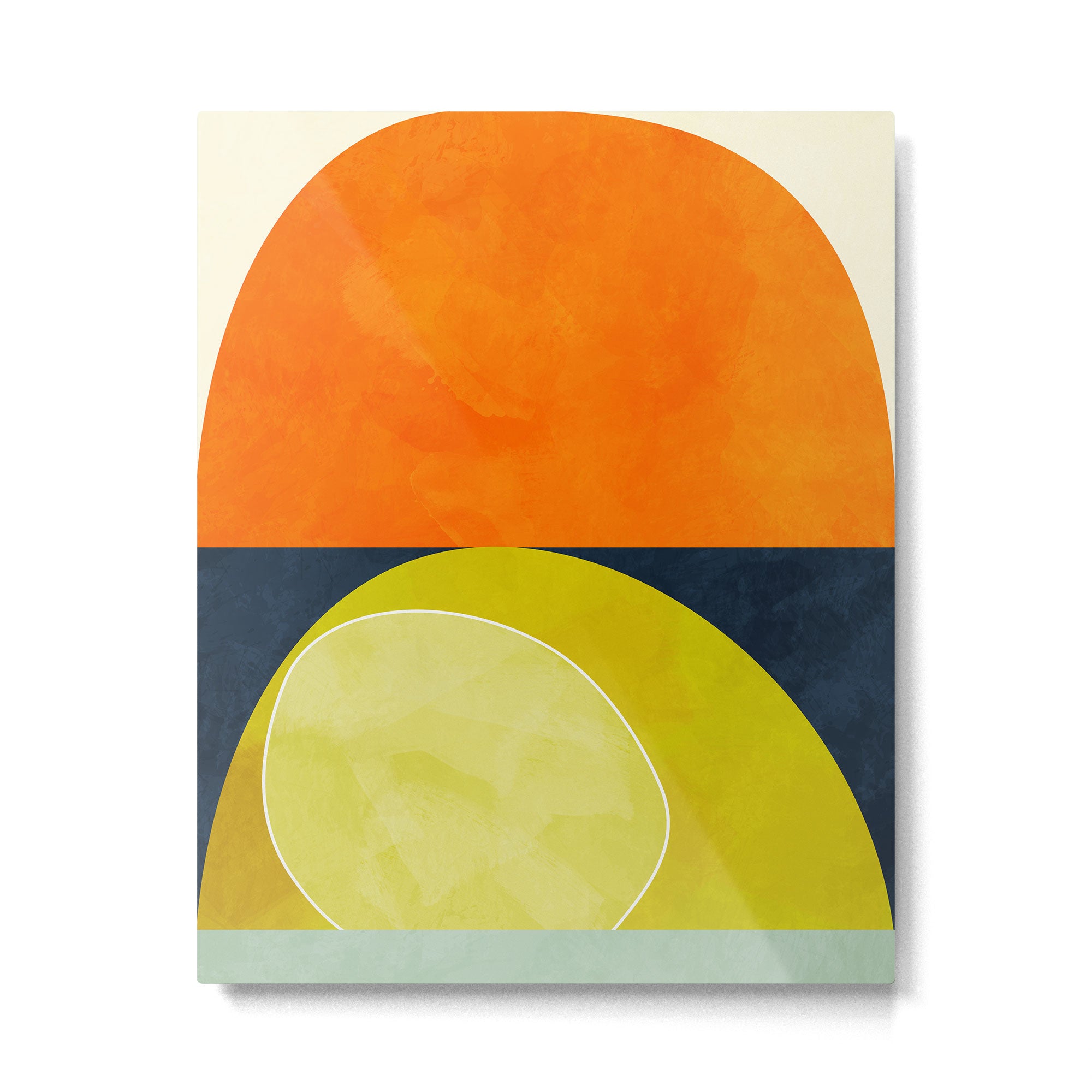 sun & moon abstract geometric shapes Metal Print Gallery Image 4