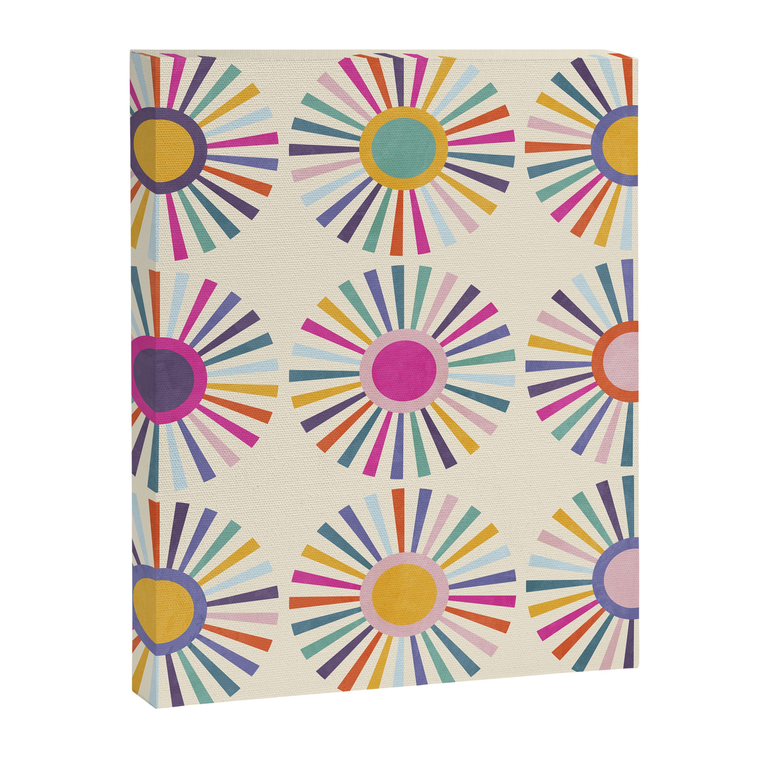 sun sun shine abstract retro mid century modern Canvas Print Gallery Image 8