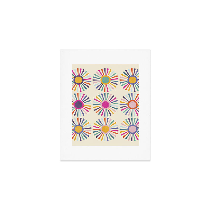 sun sun shine abstract retro mid century modern Art Print Gallery Image 1