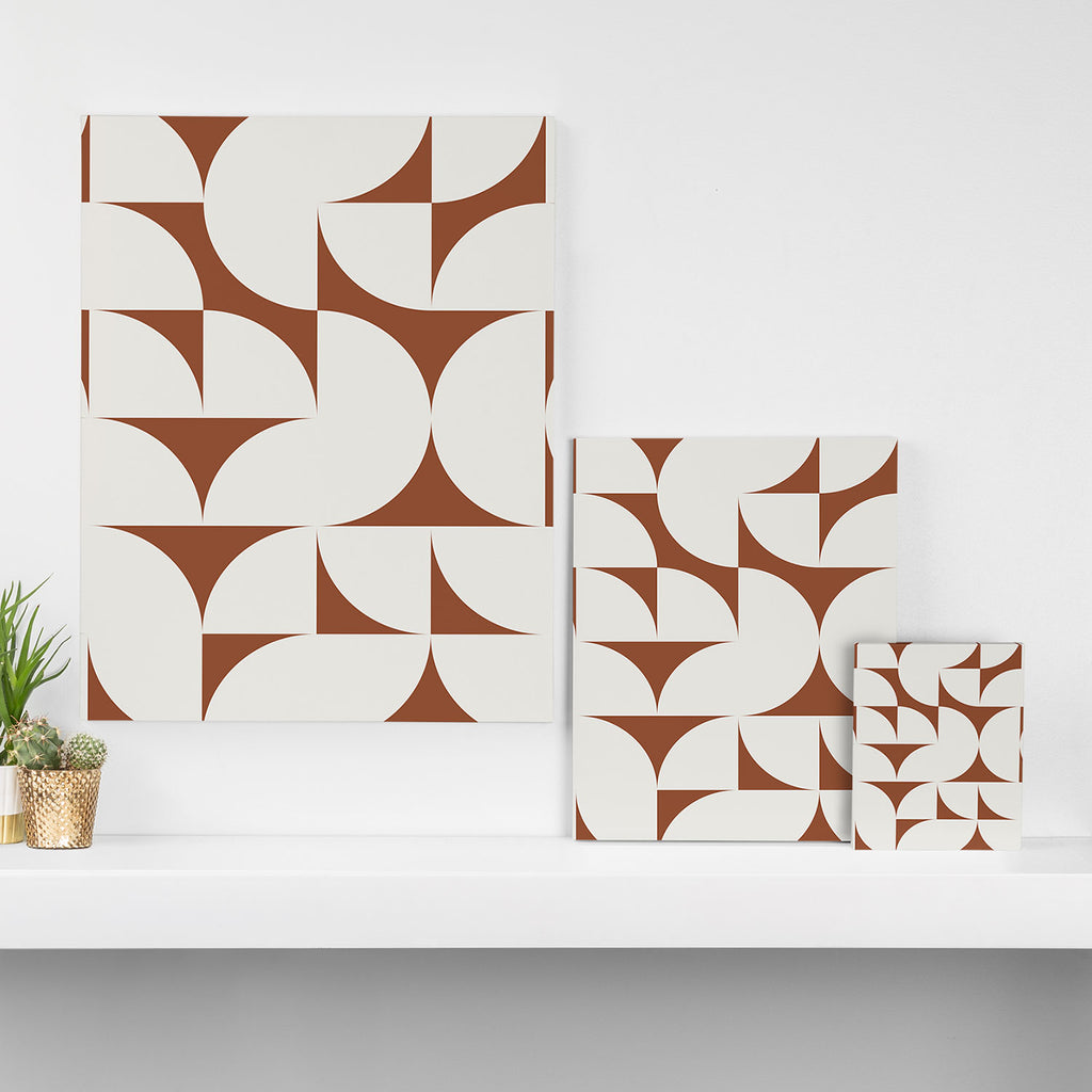 sweet dreams geometry abstract brown Canvas Print Gallery Image 3