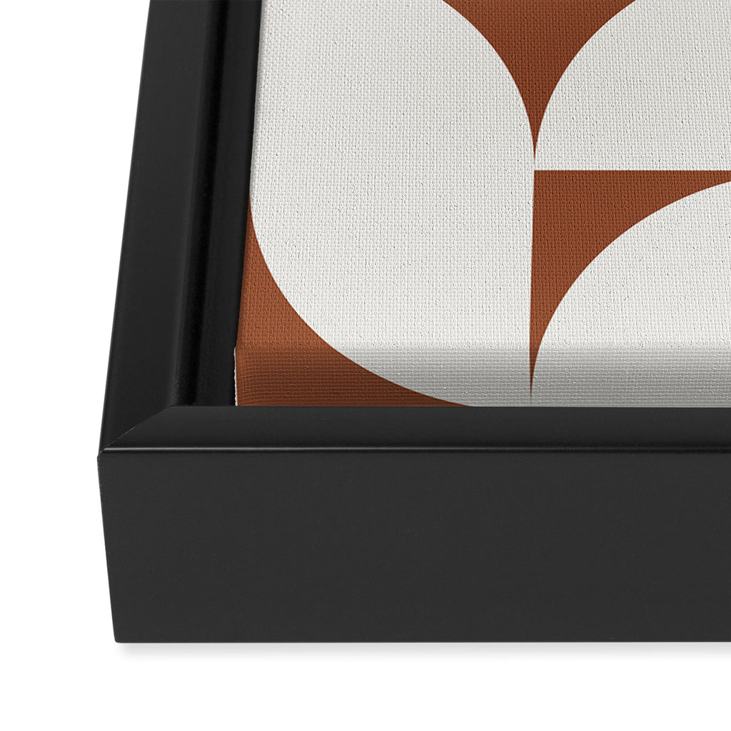 sweet dreams geometry abstract brown Framed Canvas Print Gallery Image 3