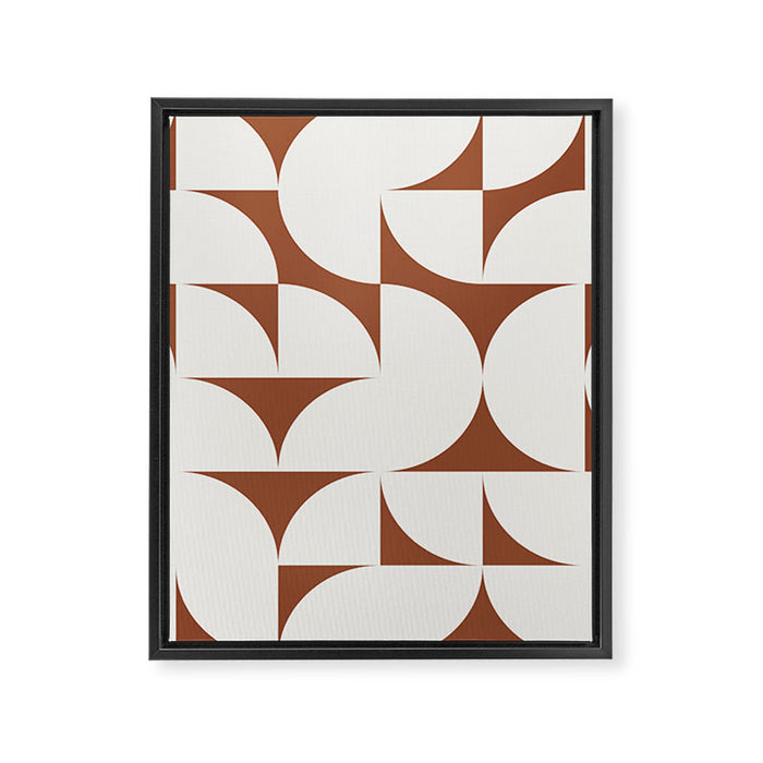 sweet dreams geometry abstract brown Framed Canvas Print Gallery Image 1