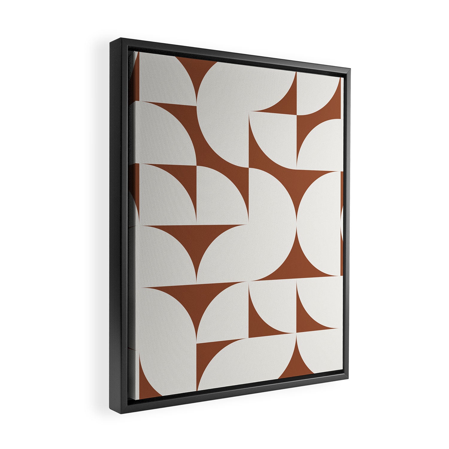 sweet dreams geometry abstract brown Framed Canvas Print Gallery Image 2