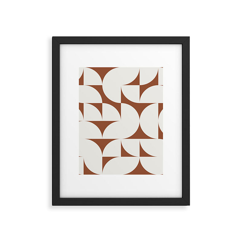 sweet dreams geometry abstract brown Framed Art Print Gallery Image 6