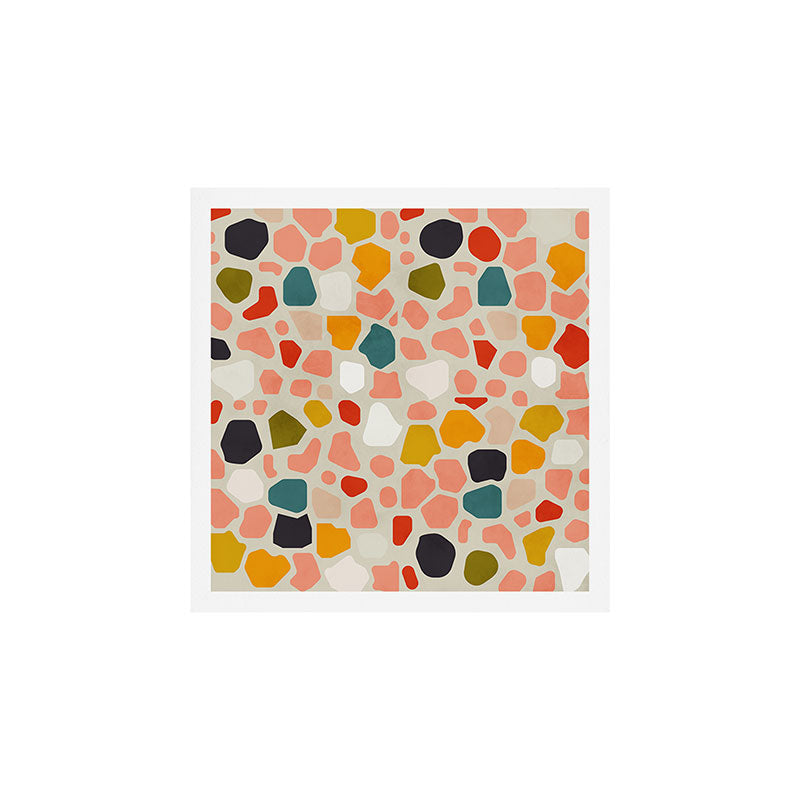 terrazzo mosaic shapes modern Art Print Gallery Image 1