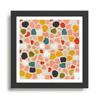 terrazzo mosaic shapes modern Framed Art Print Gallery Image 1