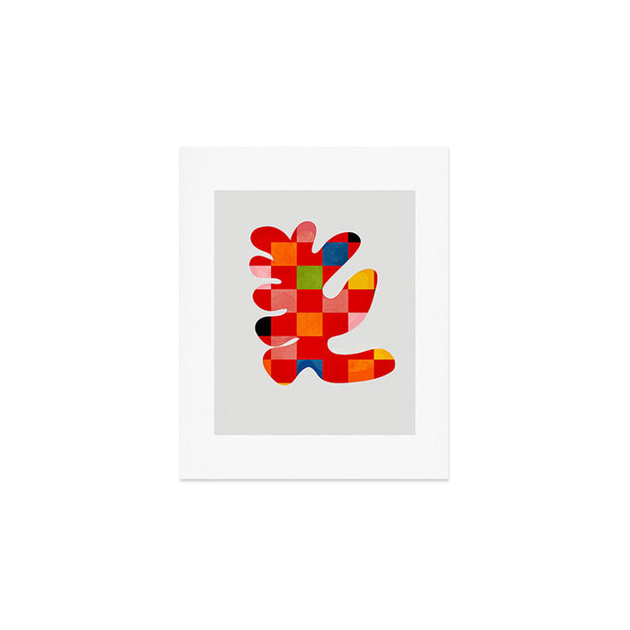 the clown - abstract minimal cut out Art Print Gallery Image 1