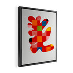 the clown - abstract minimal cut out Framed Canvas Print Gallery Image 2
