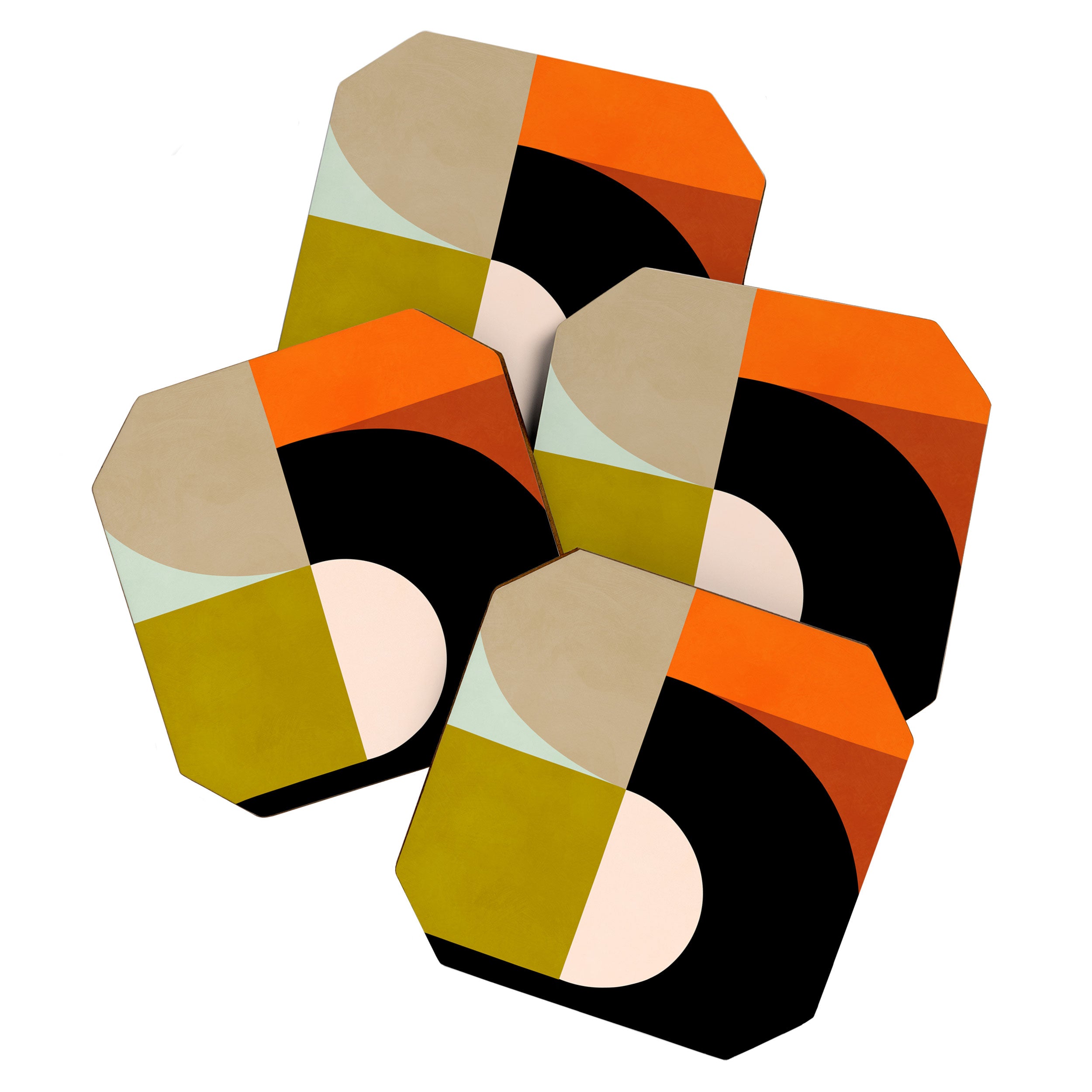 think big 4 shapes geometric Coaster Gallery Image 1