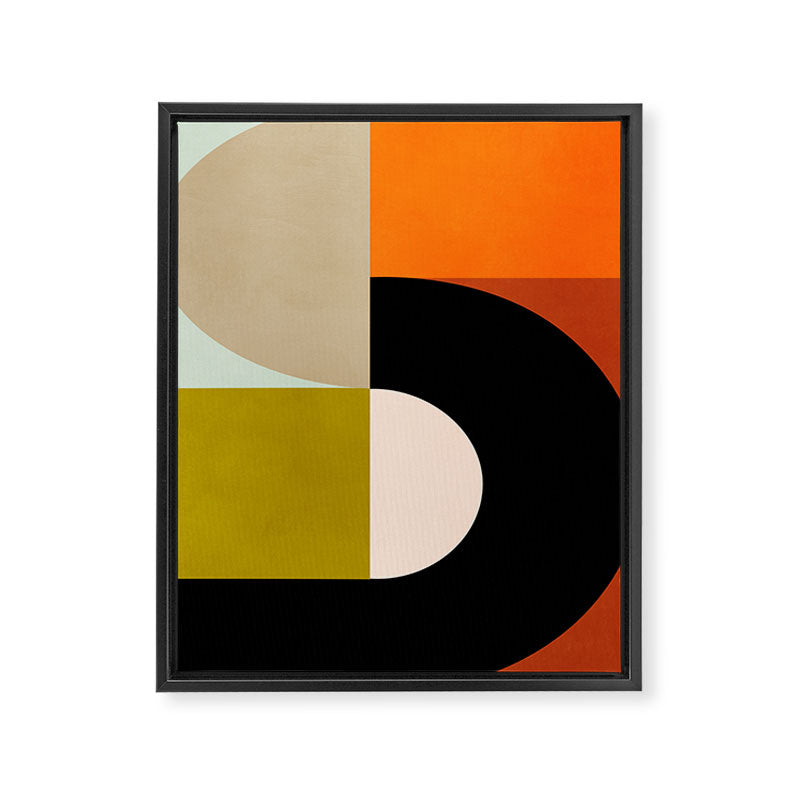 think big 4 shapes geometric Framed Canvas Print Gallery Image 6