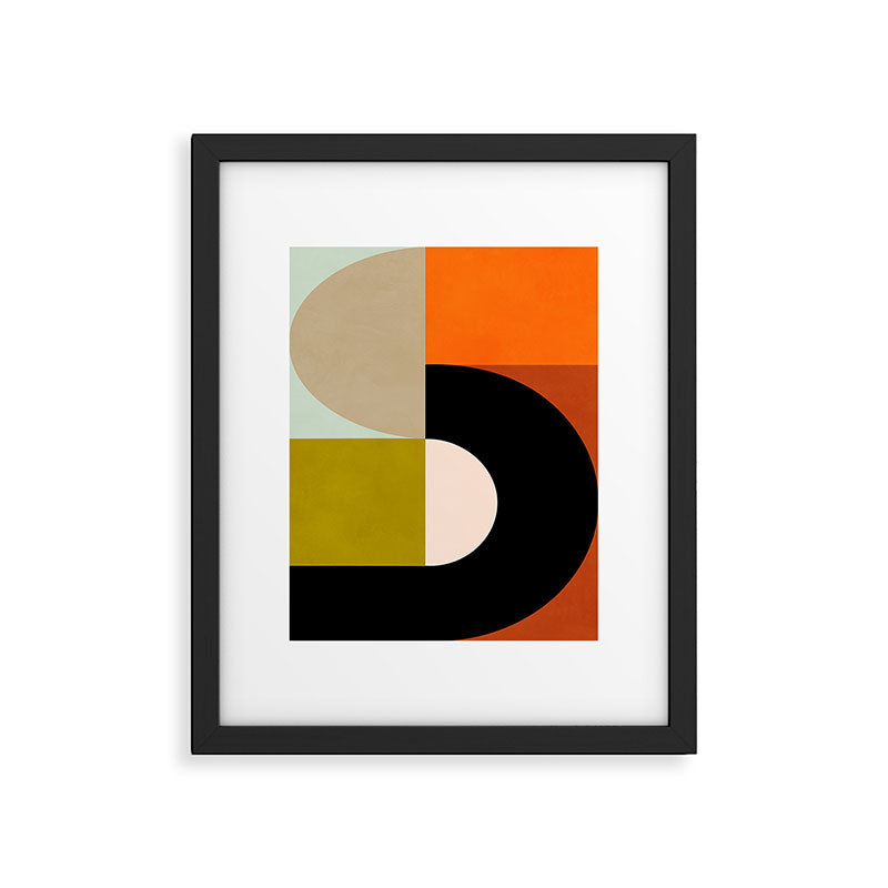 think big 4 shapes geometric Framed Art Print Gallery Image 5
