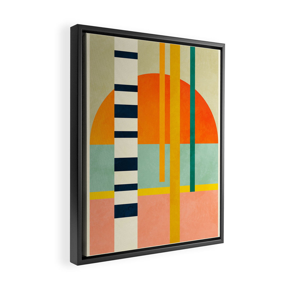 trees with tropical sun Framed Canvas Print Gallery Image 2