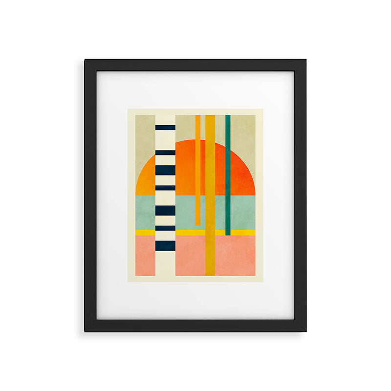 trees with tropical sun Framed Art Print Gallery Image 5