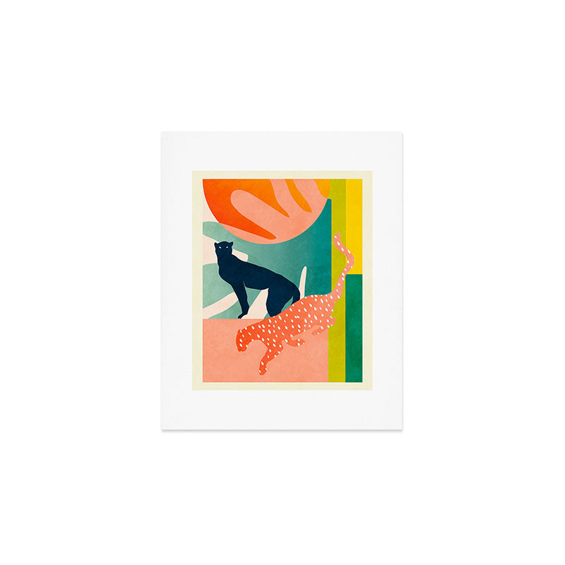 tropical cats Art Print Gallery Image 1
