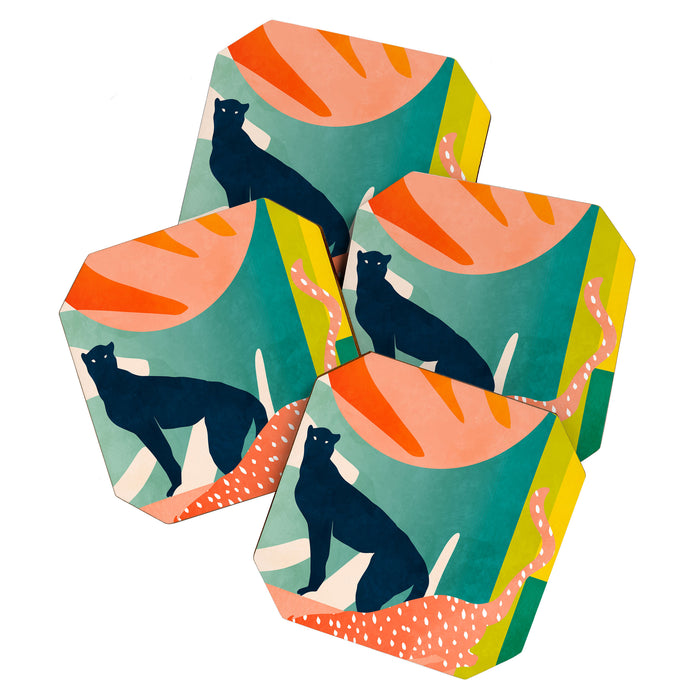 tropical cats Coaster Gallery Image 1