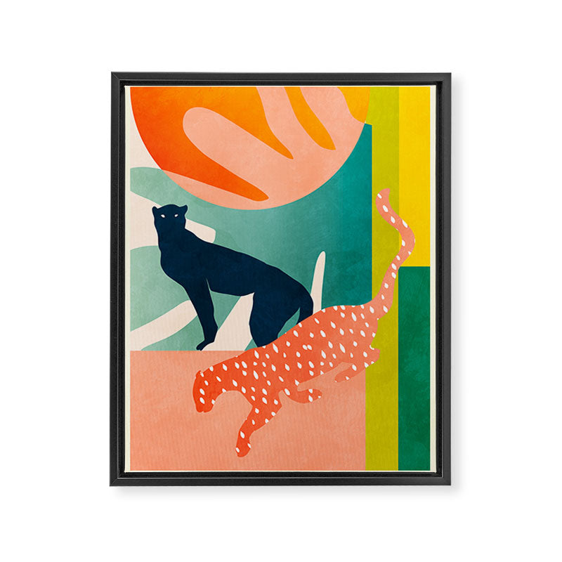 tropical cats Framed Canvas Print Gallery Image 6