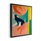 tropical cats Framed Canvas Print Gallery Image 2