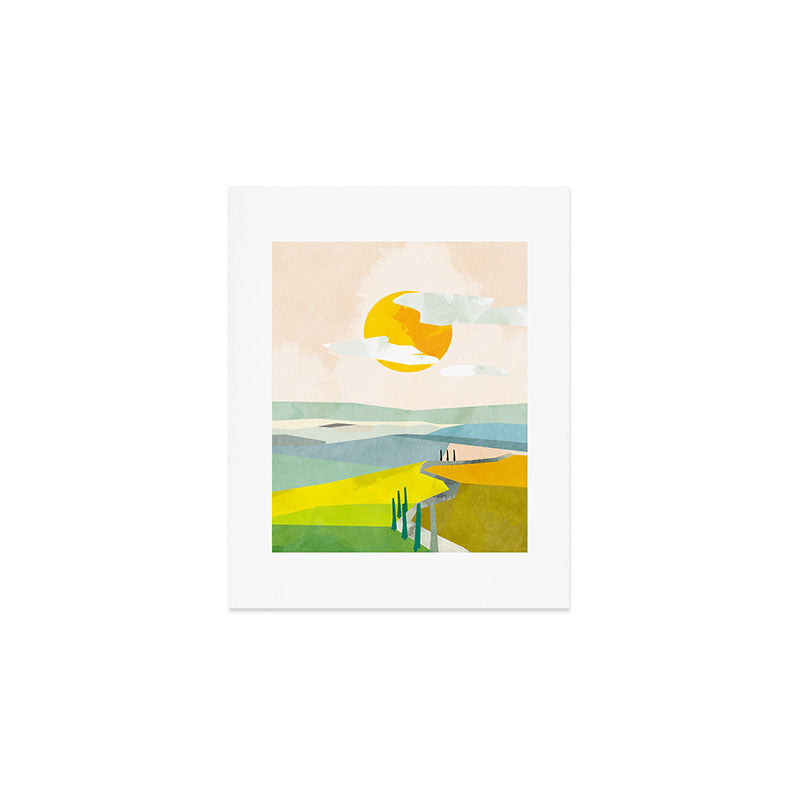 Tuscany italy landscape abstract art Art Print Gallery Image 1