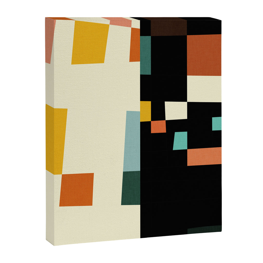 two in one, checker abstract Canvas Print Gallery Image 8