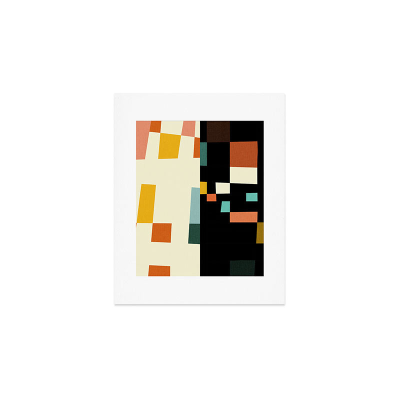 two in one, checker abstract Art Print Gallery Image 1