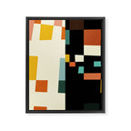 two in one, checker abstract Framed Canvas Print Gallery Image 8