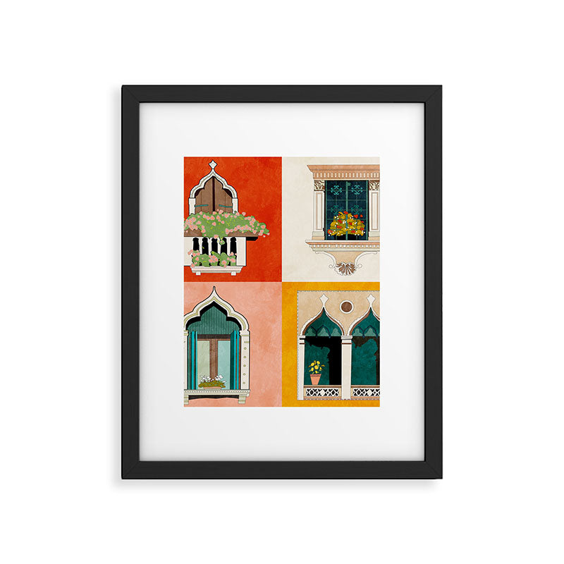 venice windows Framed Art Print Gallery Image 6