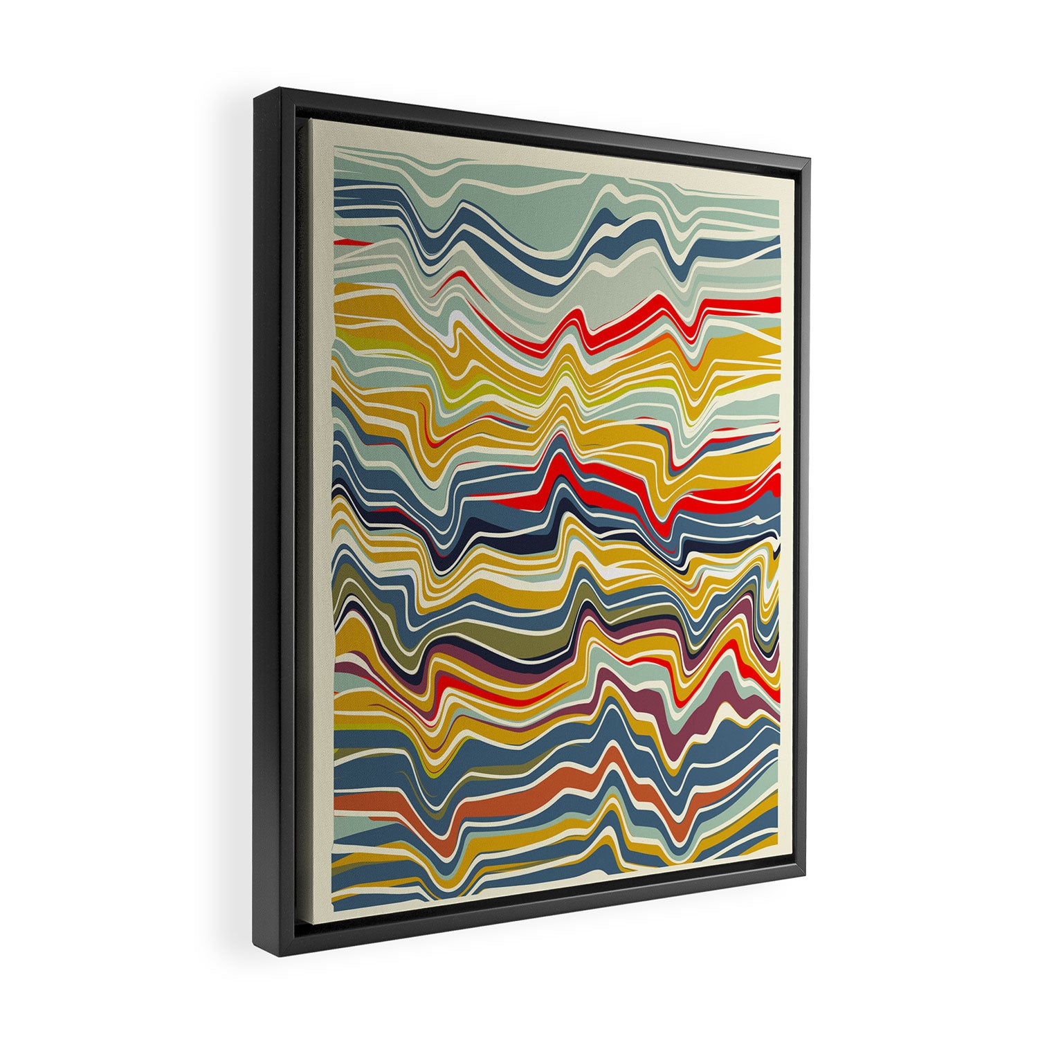 warped lines II Framed Canvas Print Gallery Image 2