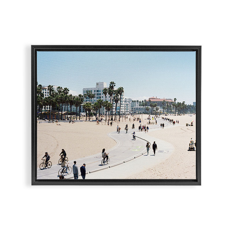 Summer in Santa Monica | 35mm Film Photography Framed Canvas Print
