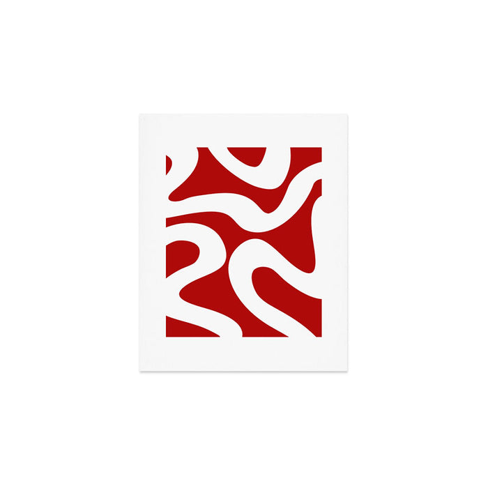 Abstract waves - red Art Print Gallery Image 1