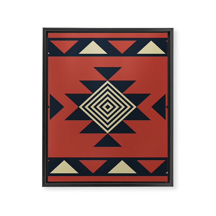 Aztec pattern Framed Canvas Print Gallery Image 1