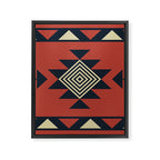 Aztec pattern Framed Canvas Print Gallery Image 8